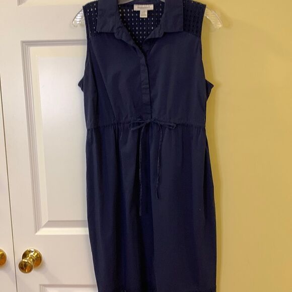 Motherhood size medium navy sleeveless maternity dress - Picture 1 of 8
